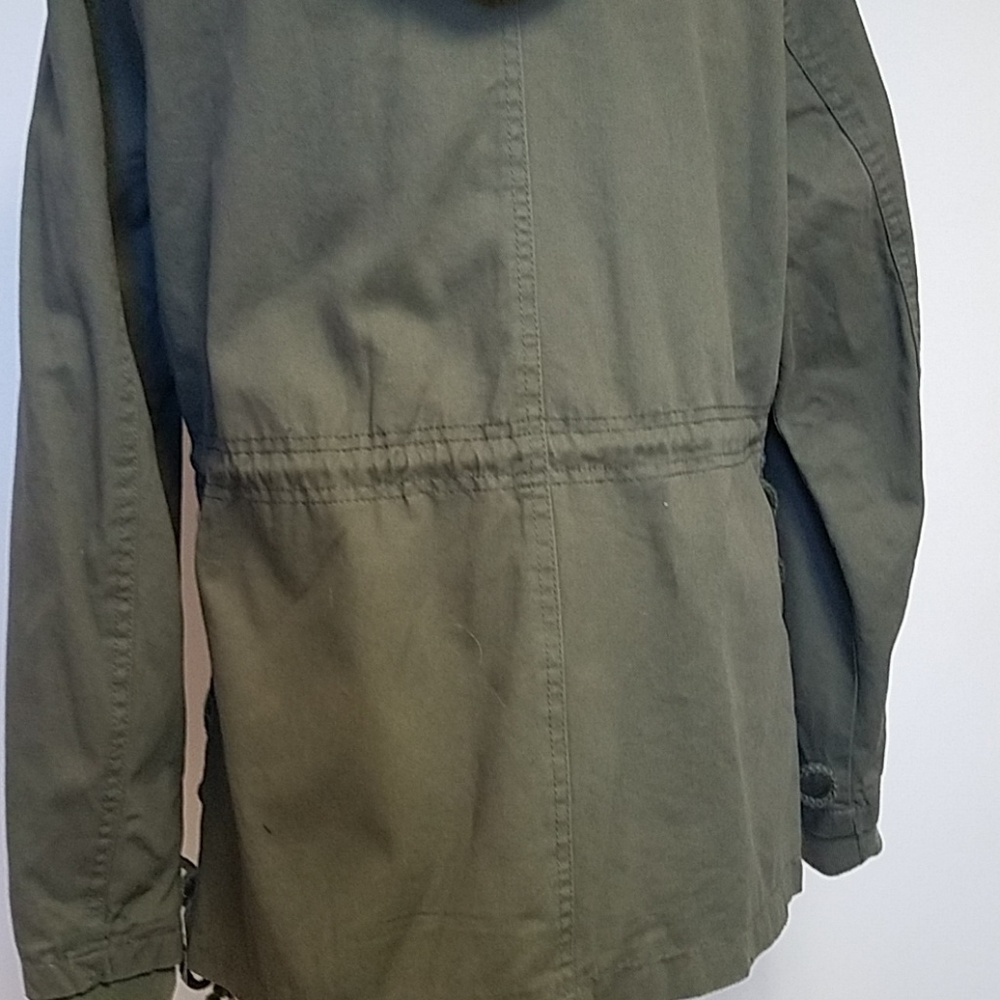 Forever flower Canvas Military jacket Sz L - Picture 6 of 6